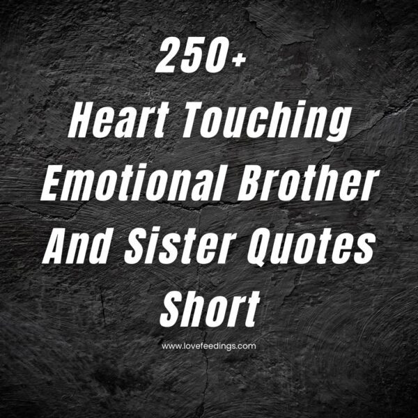 250+ Heart Touching Emotional Brother And Sister Quotes Short