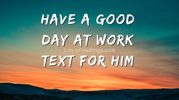 Have a Good Day at Work Text for Him